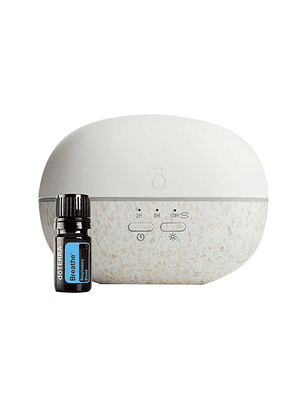 Difusor electrico dōTerra Pebble +  Breathe 5 mL  