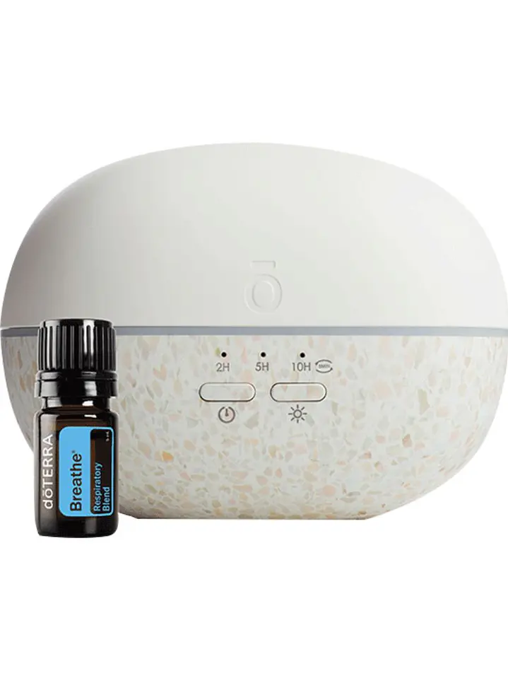 Difusor electrico dōTerra Pebble +  Breathe 5 mL   1