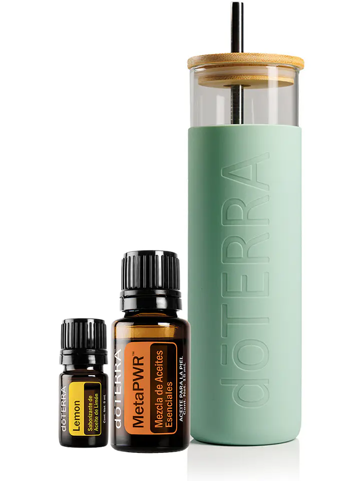 Kit Revitalización Citrus con Vaso de Vidrio Doterra 1