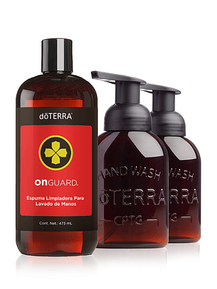 Jabón Espuma de mano On Guard Doterra  + 2 dispensadores | Vive Esencial