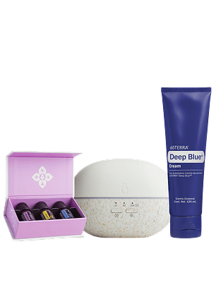 Kit Introductorio doTerra + Difusor Pebbles + Crema Deep Blue | Vive Esencial