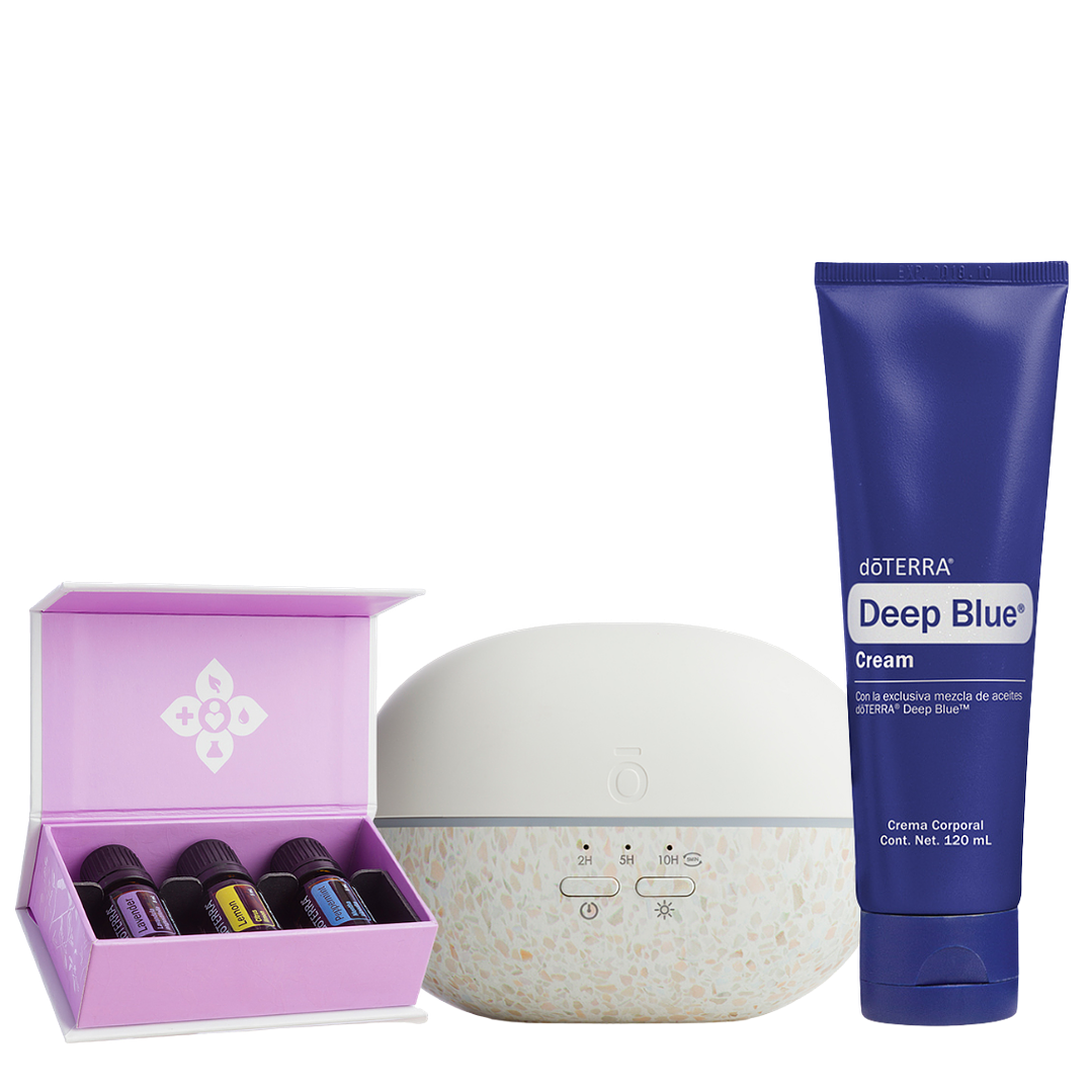 Kit Introductorio doTerra + Difusor Pebbles + Crema Deep Blue | Vive Esencial 1