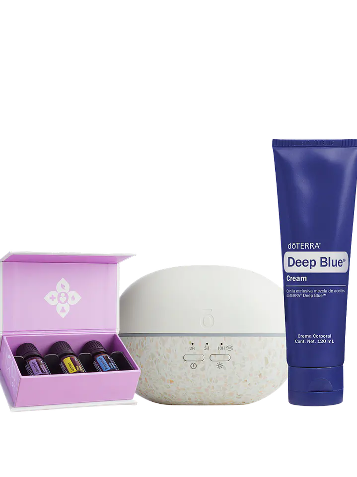 Kit Introductorio doTerra + Difusor Pebbles + Crema Deep Blue | Vive Esencial 1