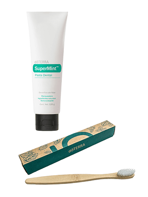 Pasta de dientes doTerra Supermint + Cepillo de dientes | Vive Esencial