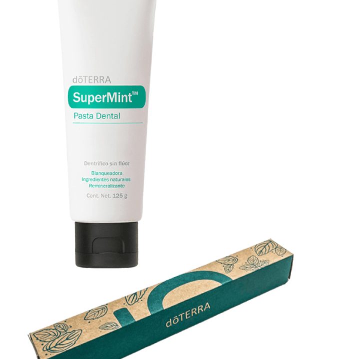 Pasta de dientes doTerra Supermint + Cepillo de dientes | Vive Esencial 1