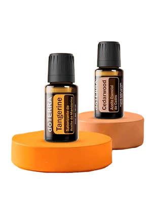 Pack 2x1: Aceite Esencial de Mandarina 15 mL + Aceite Esencial de Madera de Cedro 15 mL