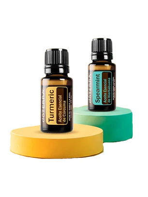 Pack 2x1: Aceite Esencial de Cúrcuma 15 mL + Aceite Esencial de Hierbabuena 15 mL