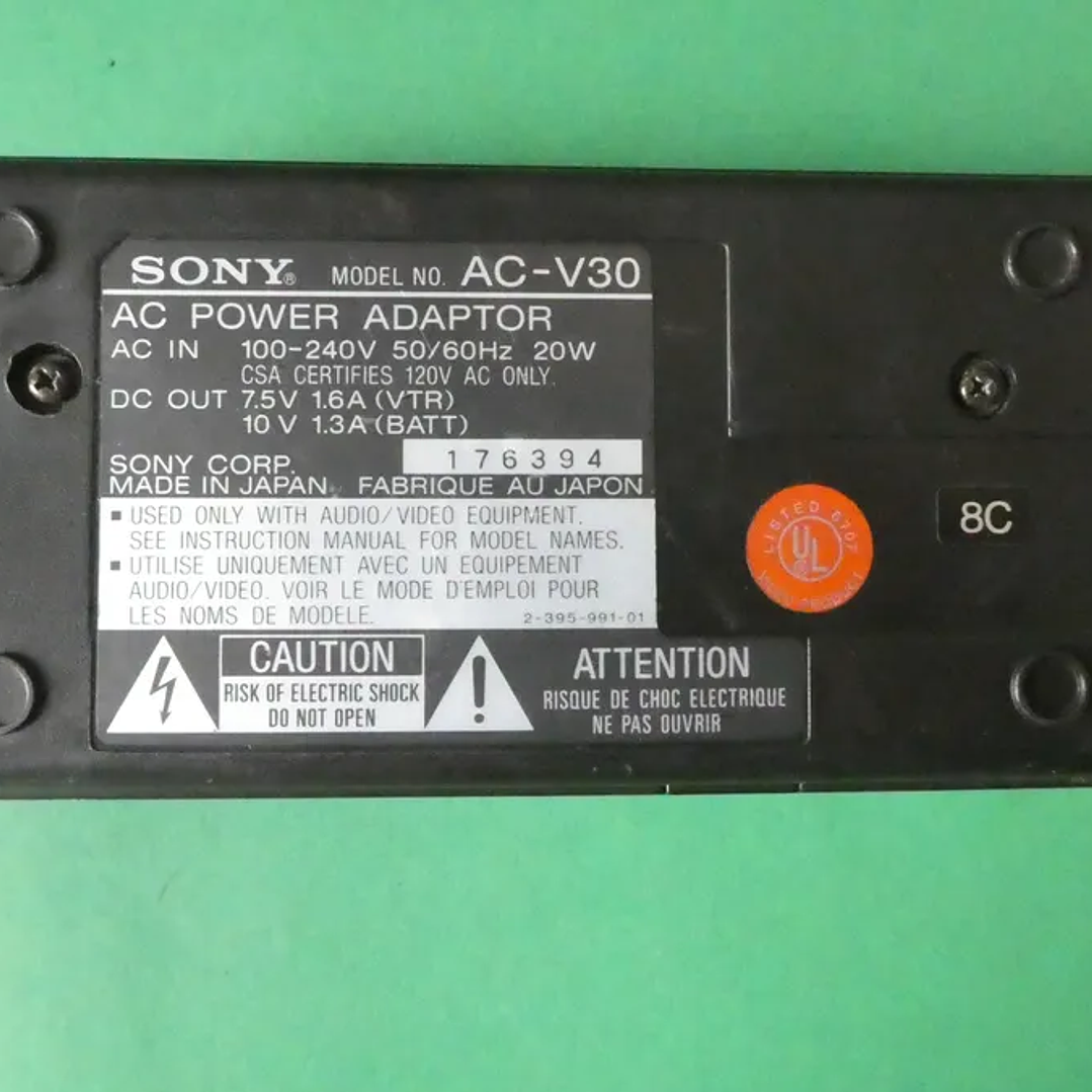 Sony Adaptador De Corriente Mod. Ac-v30  2