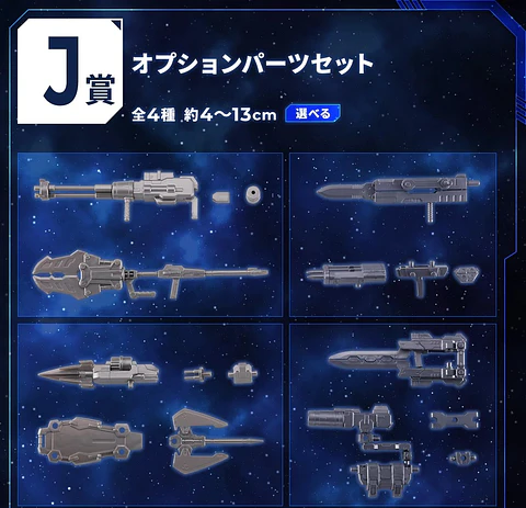 Gundam Piezas opcionales Ichiban Kuji J Gunpla 2024
