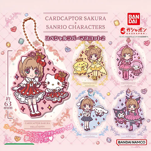 Sakura Card Captor x Sanrio Colgantes de goma Gashapon Bandai