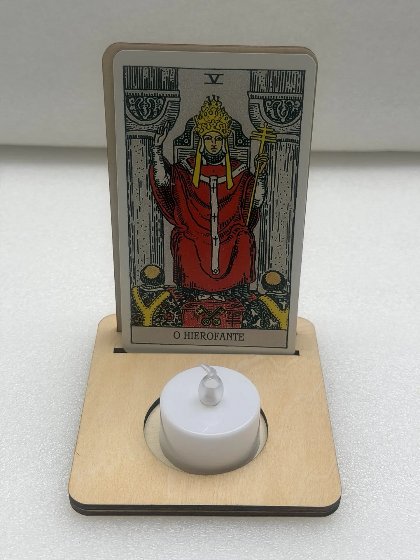 Suporte para Carta Tarot com Vela LED 2