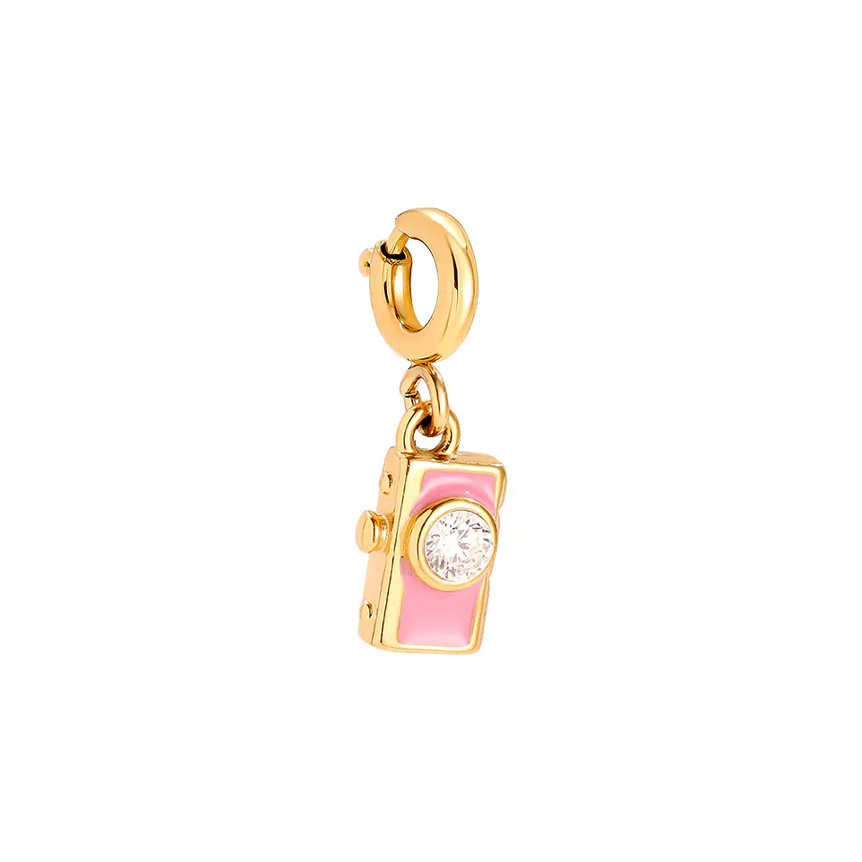 Pendente Dourado Câmara Rosa 1
