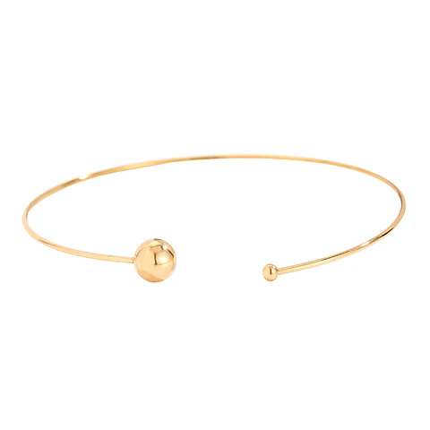 Pulseira Ajustável Dourada com Esferas