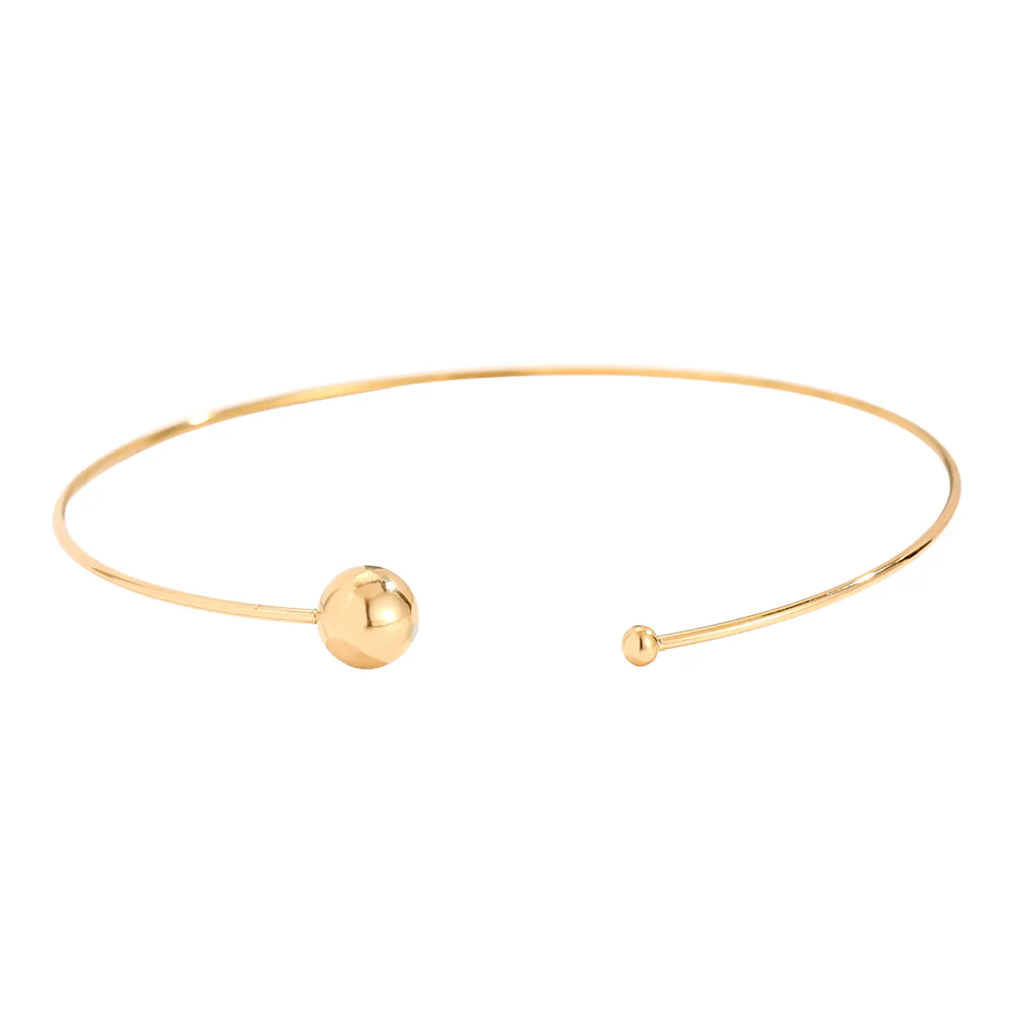 Pulseira Ajustável Dourada com Esferas 1