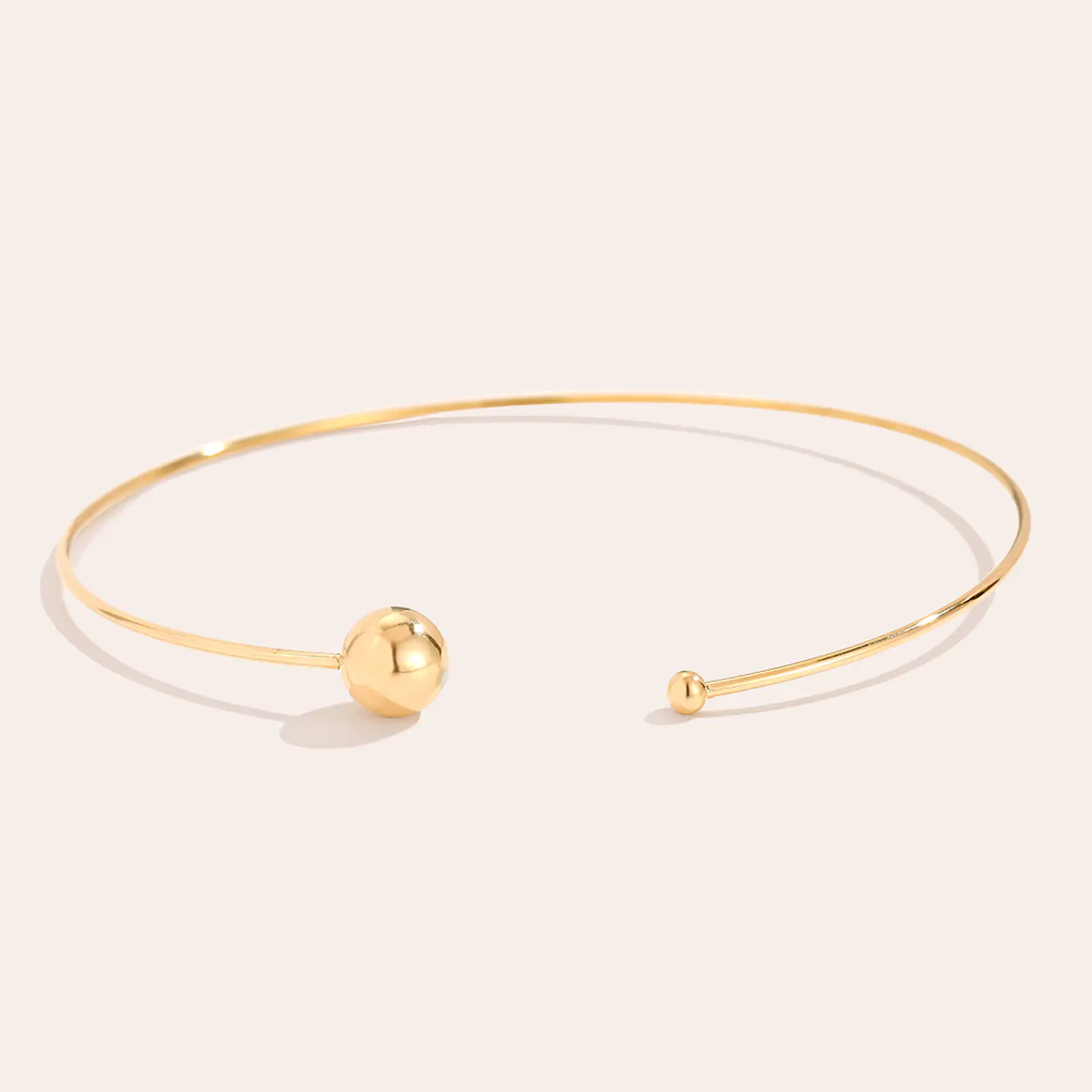 Pulseira Ajustável Dourada com Esferas 2