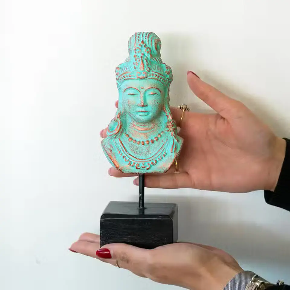 Princesa da Sorte Java com Suporte — Azul Cobre 3