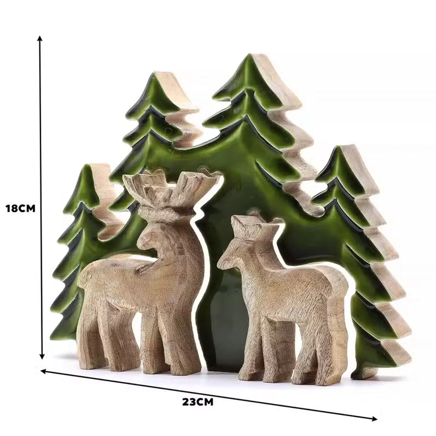 Decoração de Madeira 3D — Dois Veados na Floresta 6