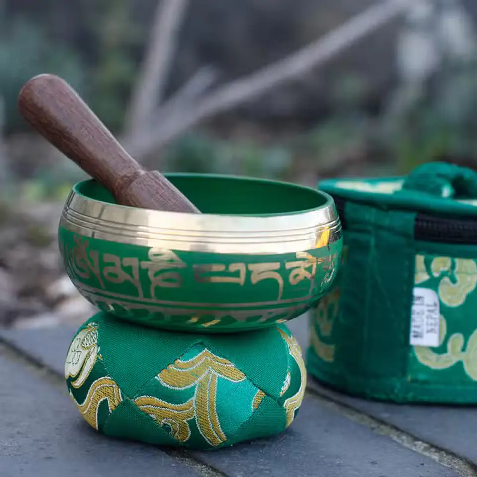Taça Tibetana em Latão — Várias Cores 2