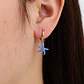 Brincos de Argola com Estrela-do-Mar Azul - Thumbnail 2