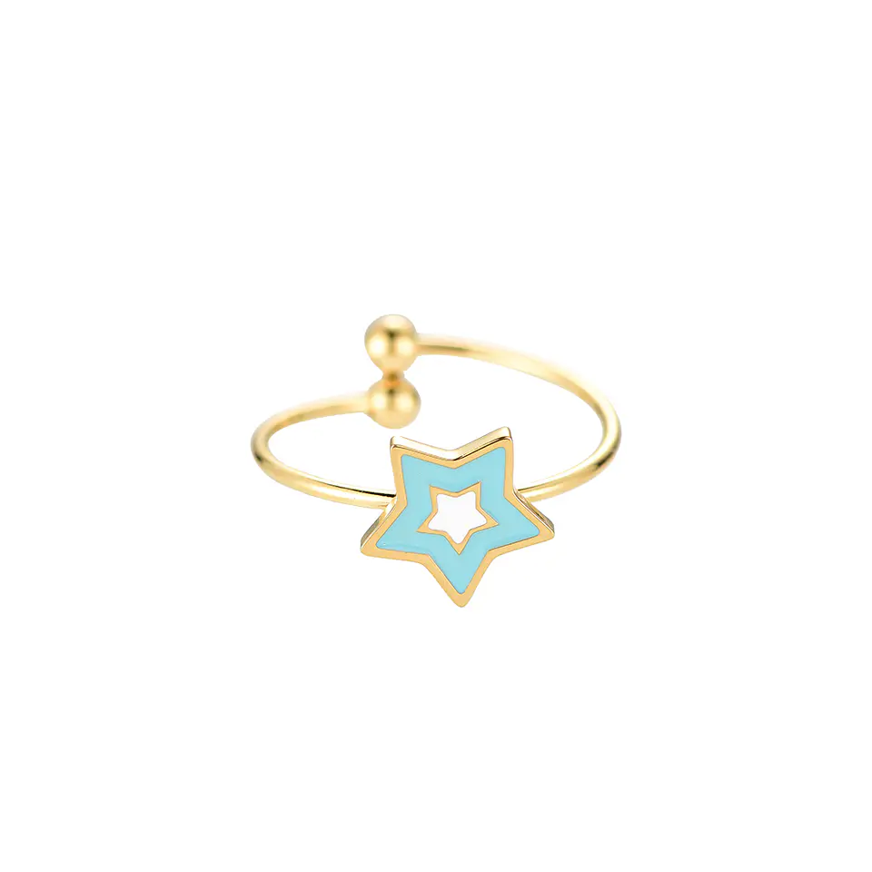 Anel Ajustável Estrela Azul 1