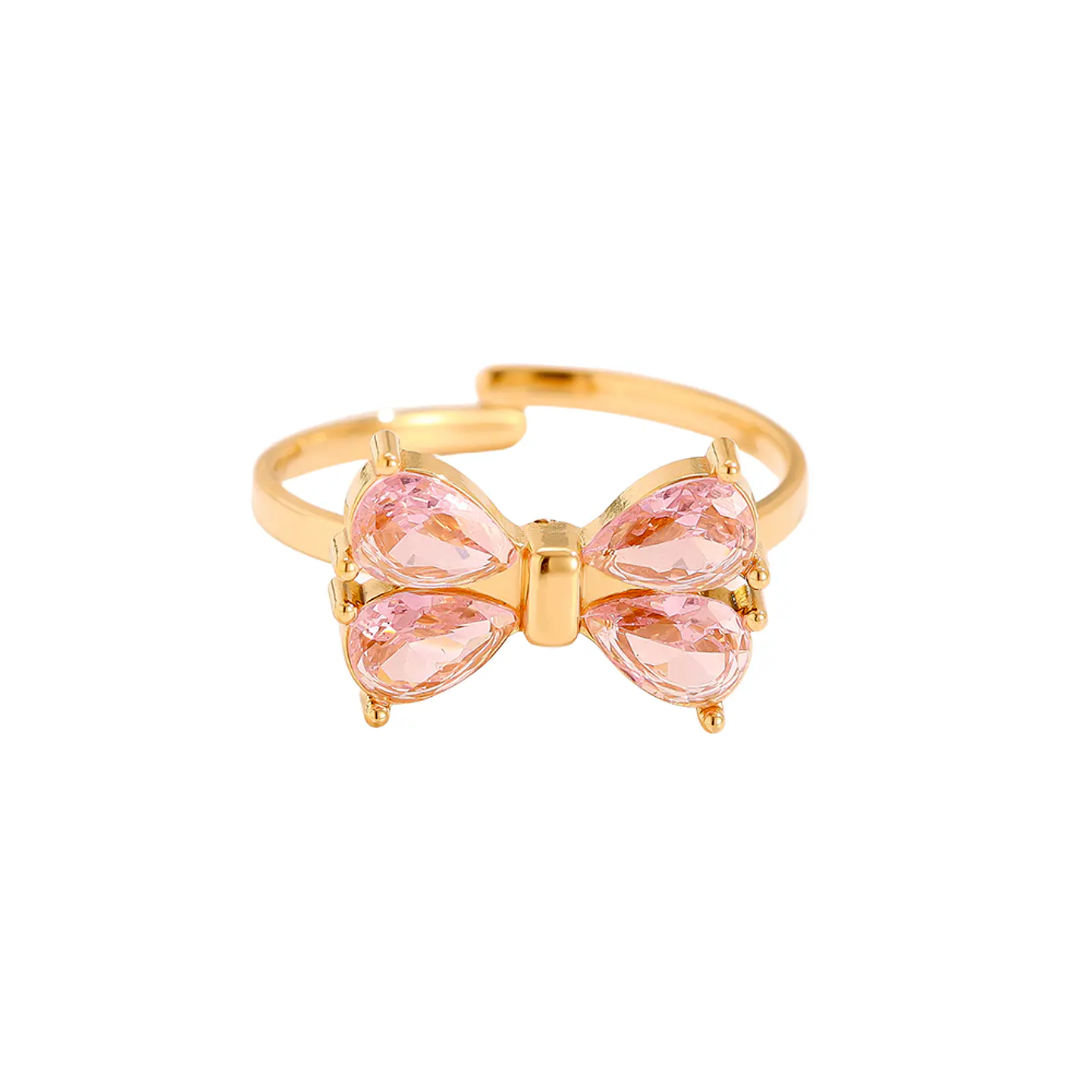 Anel Ajustável Laço Rosa 1