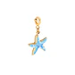 Pendente Estrela-do-Mar Azul e Dourado com Fecho - Thumbnail 1