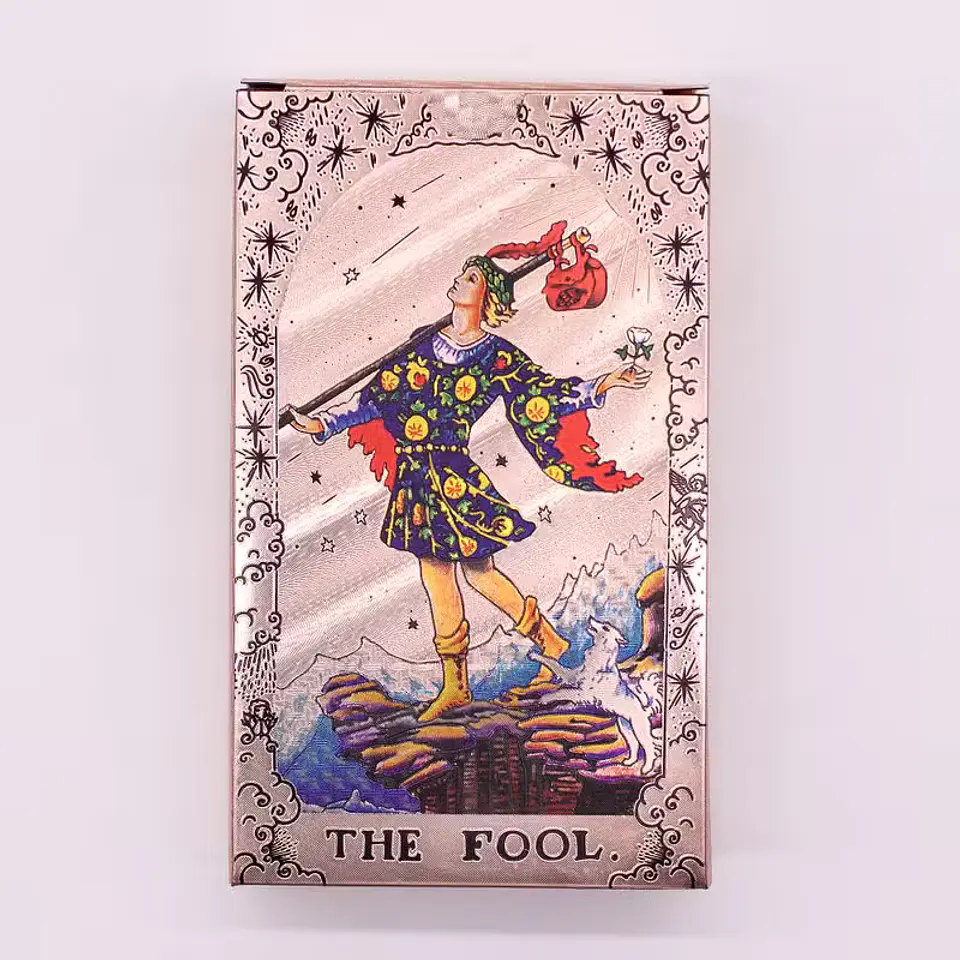 Cartas de Tarot Fases Lunares com Folha de Ouro Rosa 4