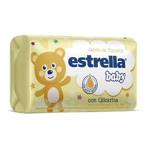 Jabón de tocador con glicerina estrella baby