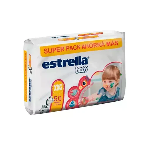 Pañal estrella baby comfort XXG 50u