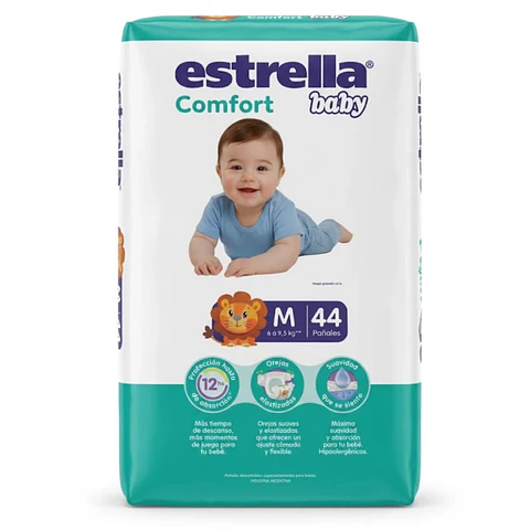 Pañal estrella baby comfort mediano 44u