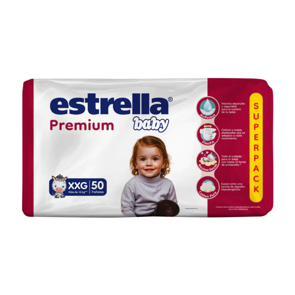 Pañal estrella baby premiun  3