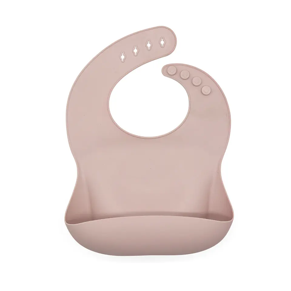 Babero de Silicona Beige 2