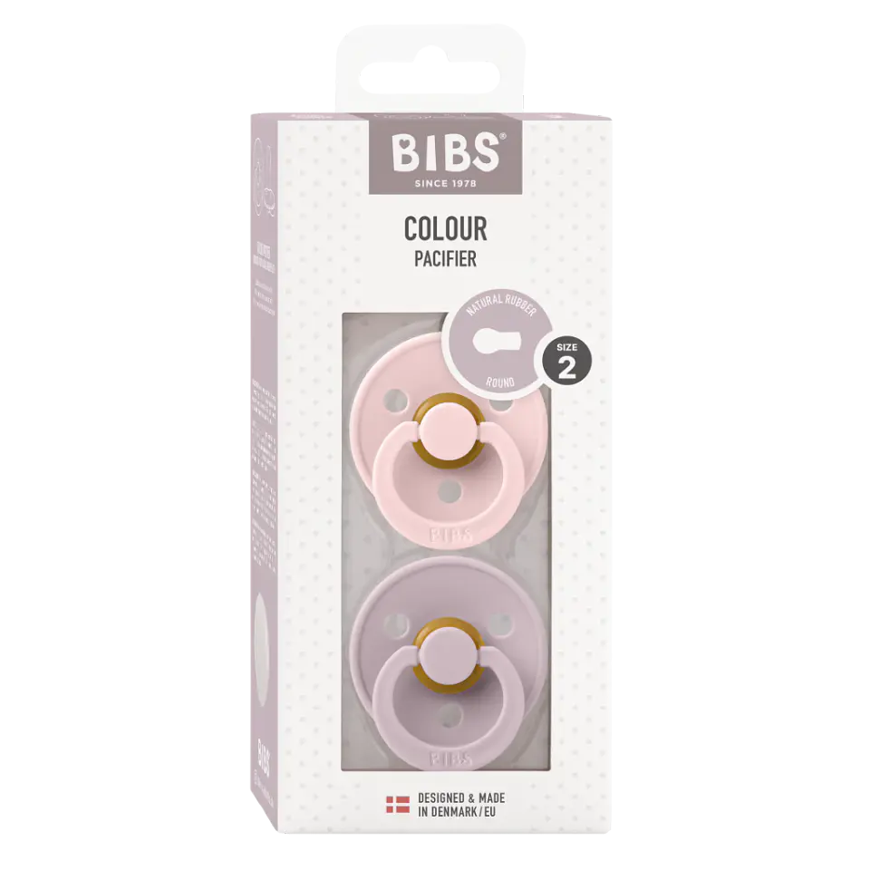 Chupetes colour pack x2 tetina redonda de caucho Blossom/Dusky 2