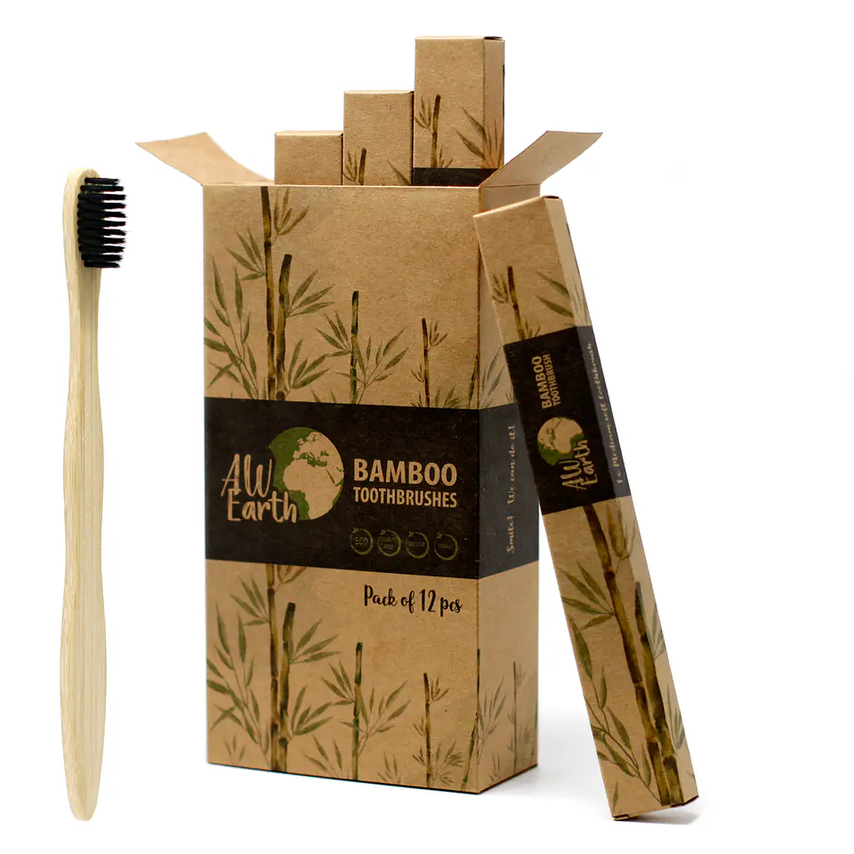 Escova de Dentes de Bambu - Carvão 1