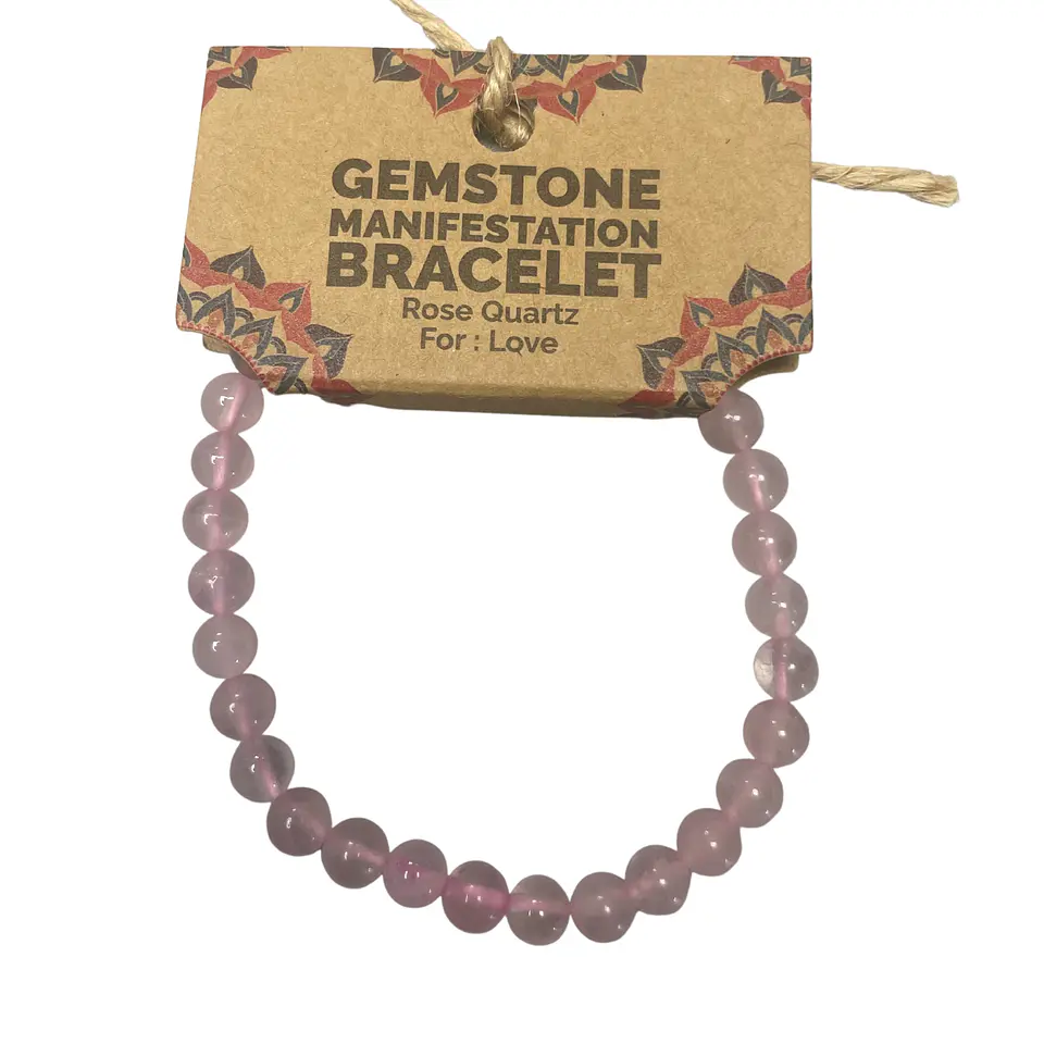 Pulseira de Manifestação em Pedra - Quartzo-Rosa - Amor 2