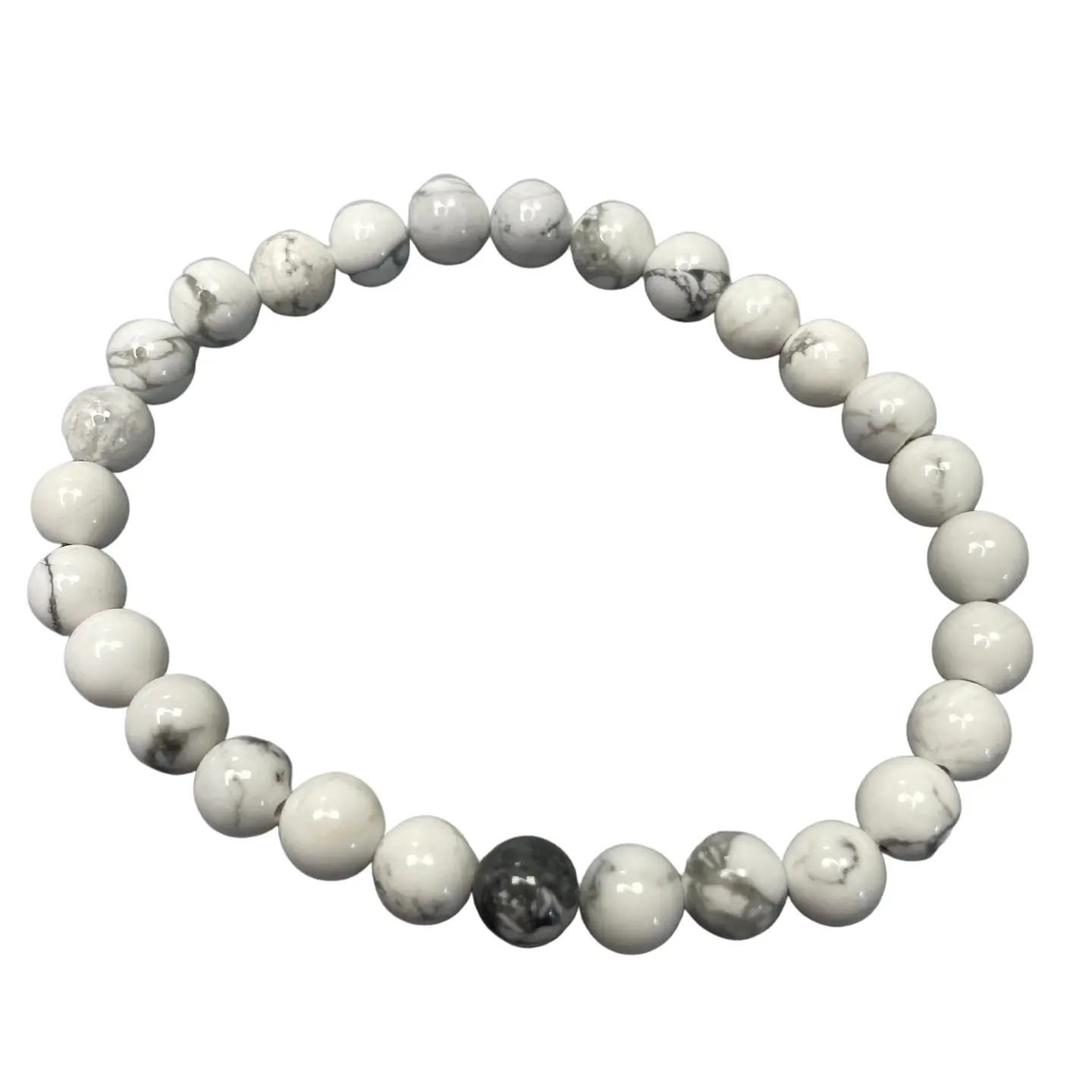 Pulseira de Manifestação em Pedra - Jaspe Branco - Paz 1