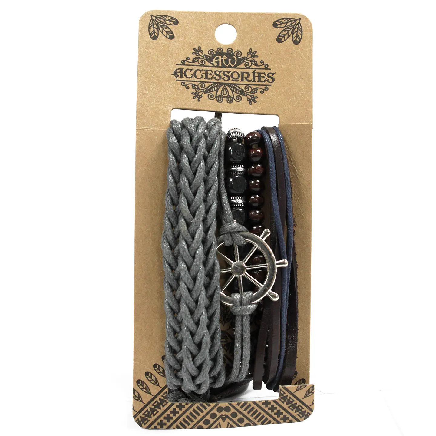 Pulseiras Masculinas - Metal & Couro 4