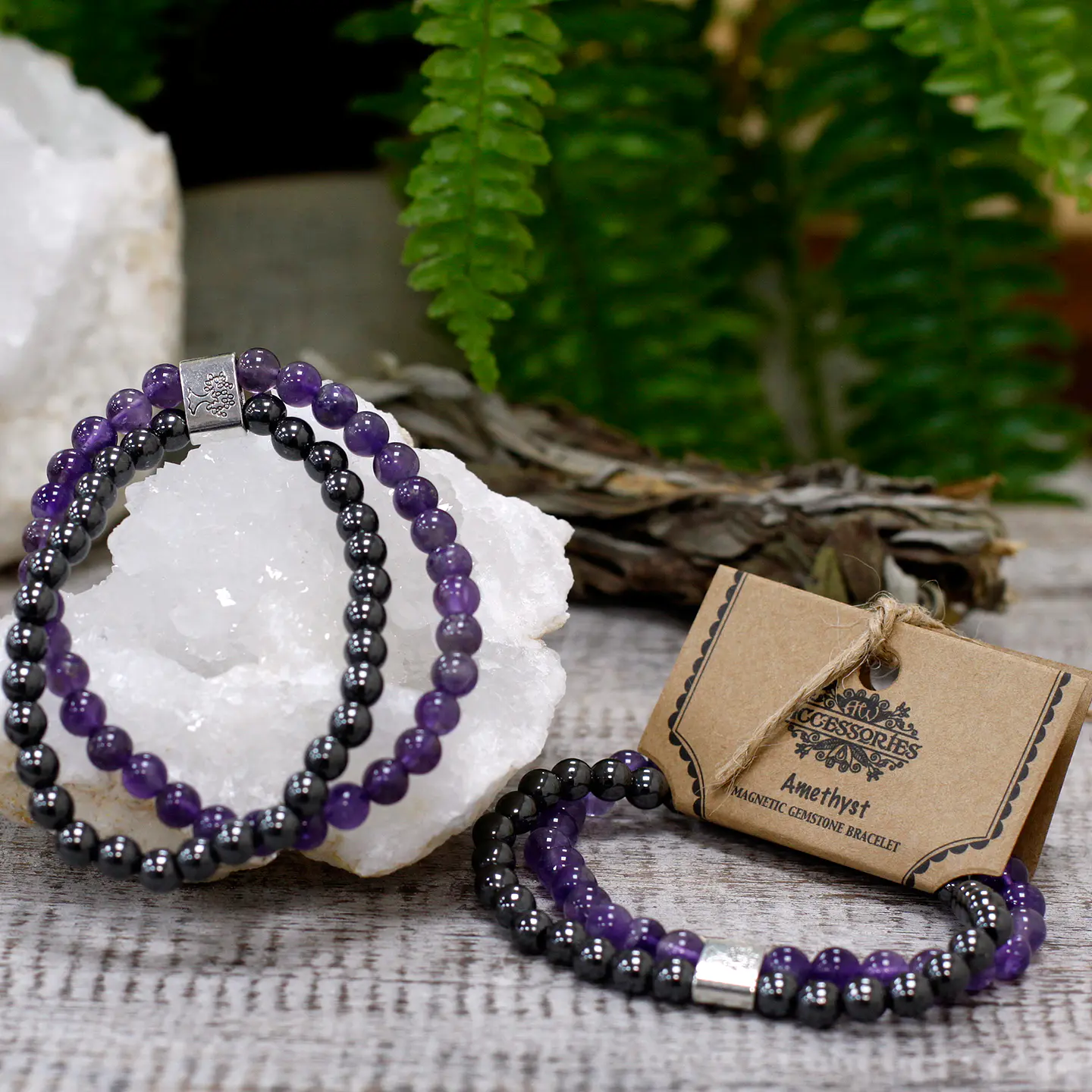Pulseira Magnética com Pedras - Ametista 4