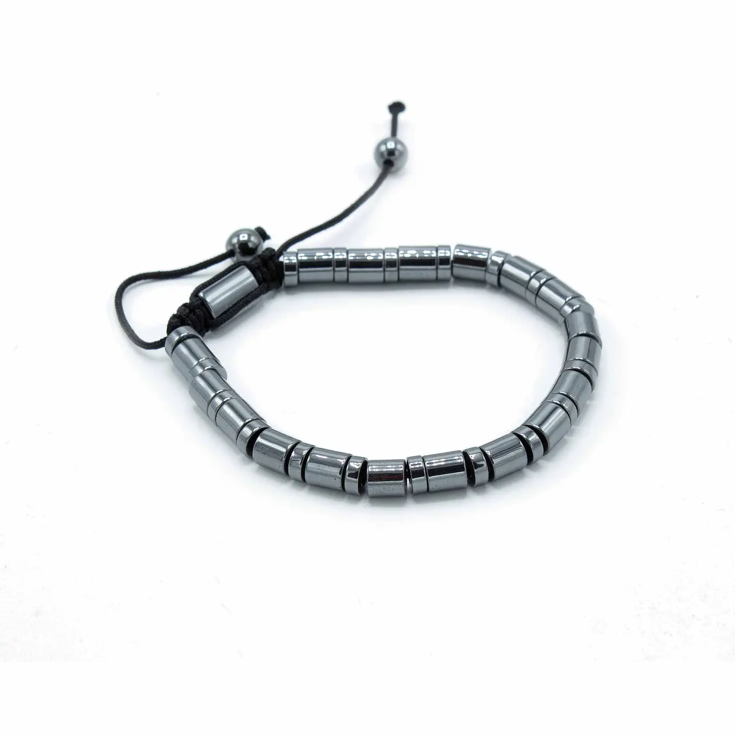 Pulseira Hematita Magnética Shamballa - Cilindros e Círculos 1
