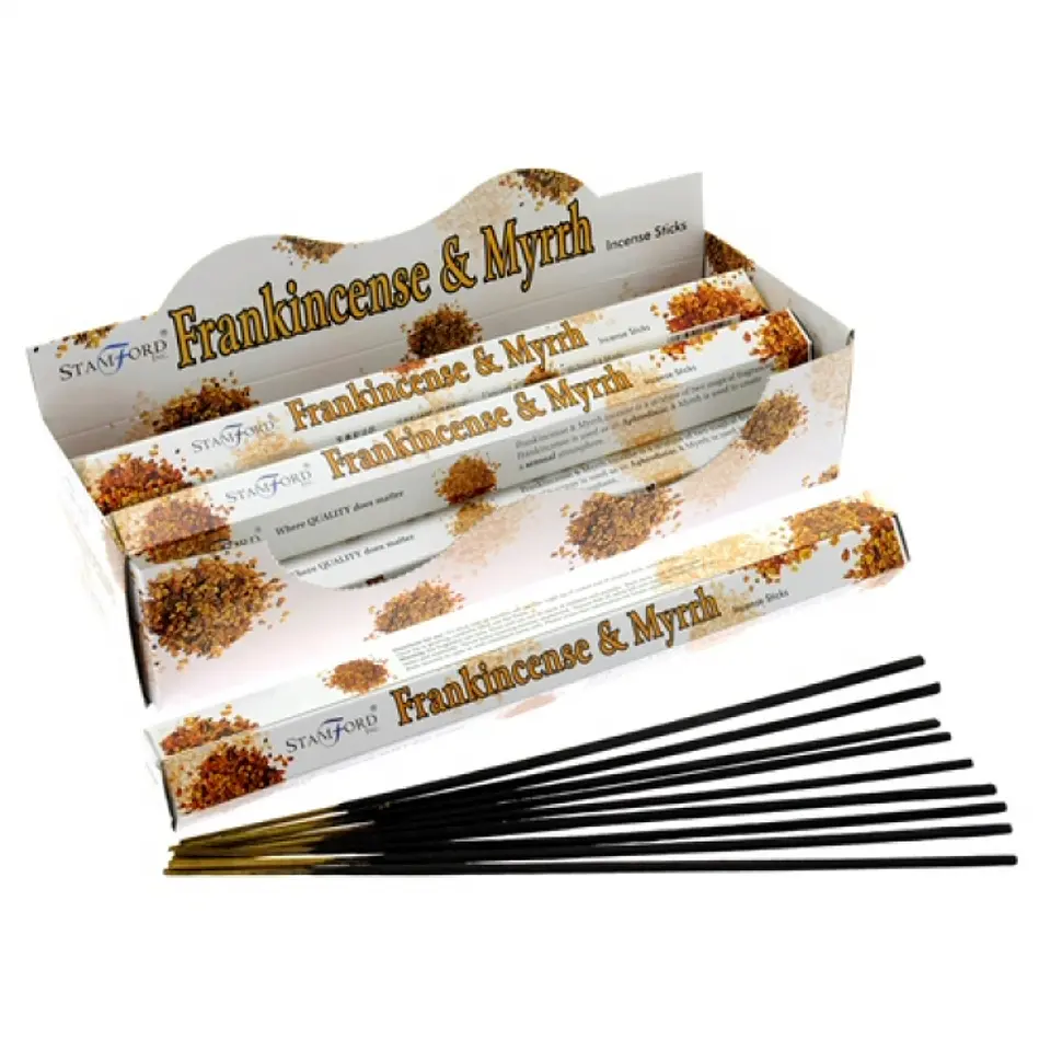 Incenso Premium Stamford em Caixa Hexagonal – Frankincense & Mirra 1