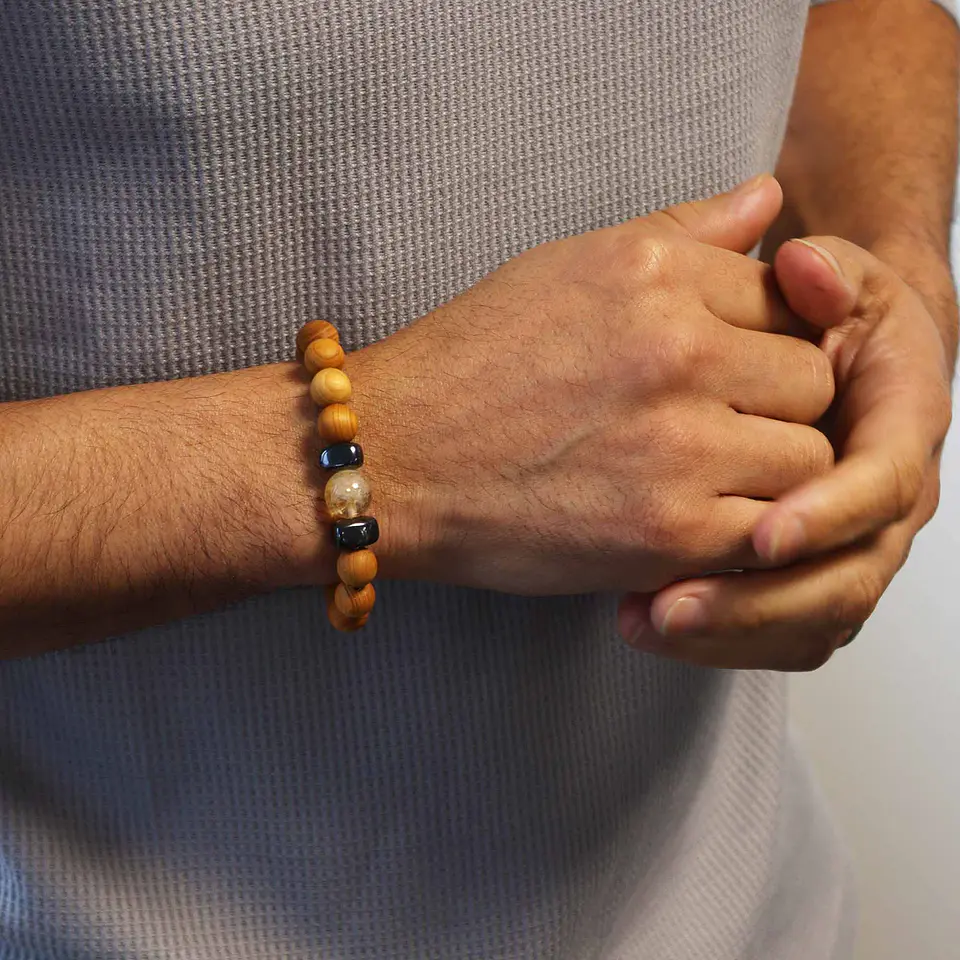Pulseira em Cedro - Chakra do Plexo Solar - Citrino 3