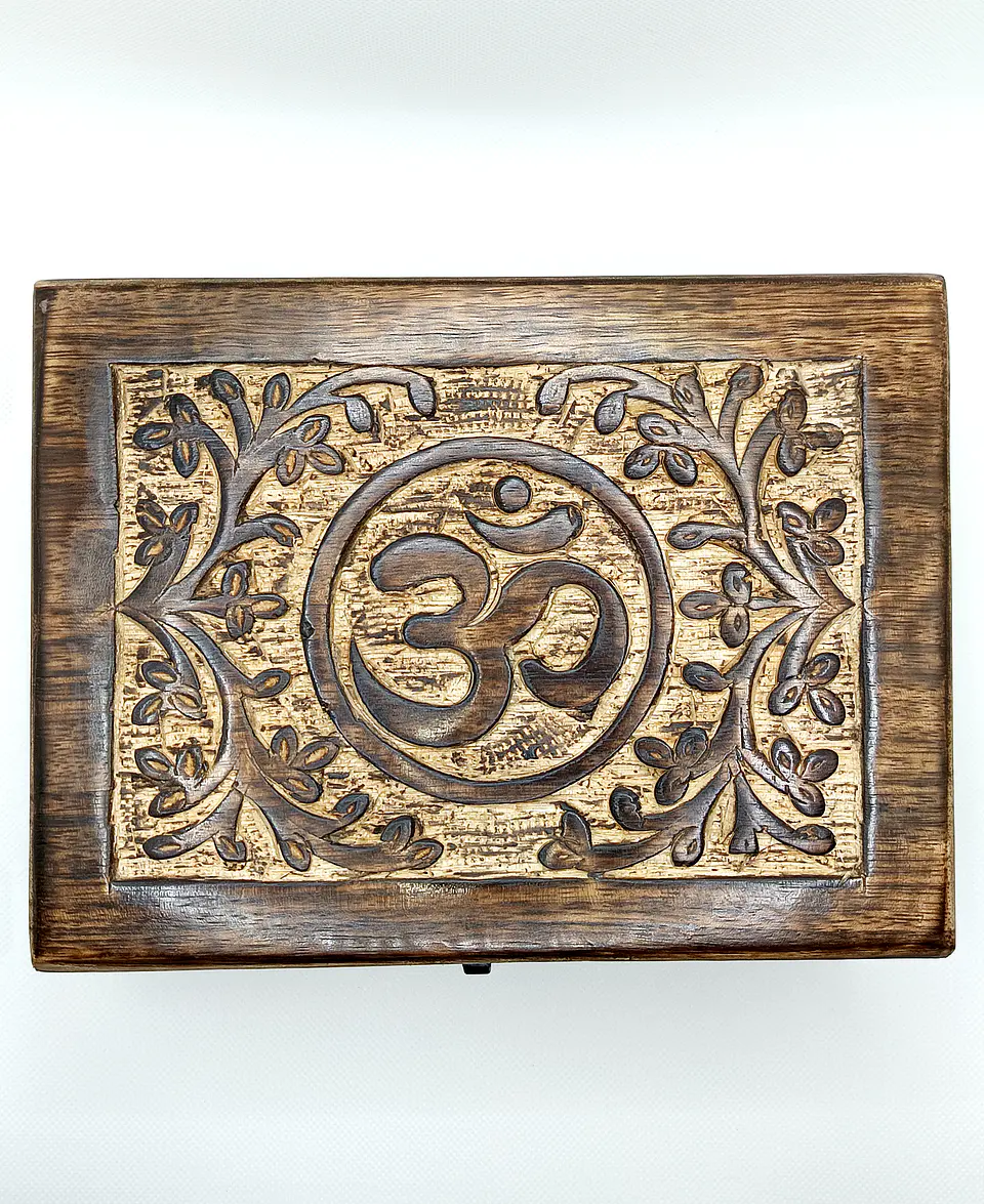 Caixa de Recordações Grande de Madeira 20x15x7,5cm - Om 2