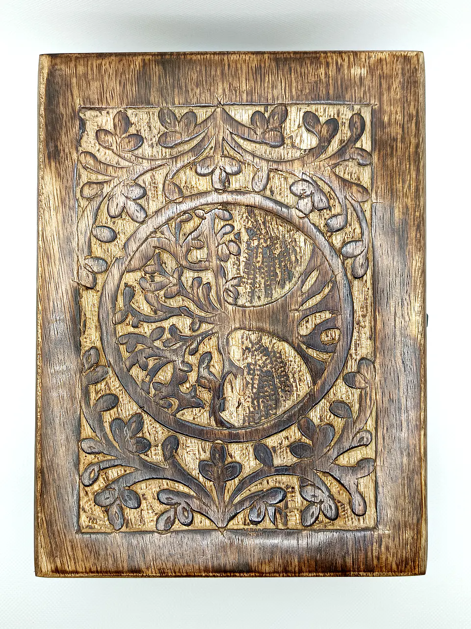 Caixa de Recordações Grande de Madeira 20x15x7,5cm - Árvore da Vida 3