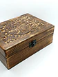 Caixa de Recordações Grande de Madeira 20x15x7,5cm - Árvore da Vida - Thumbnail 4