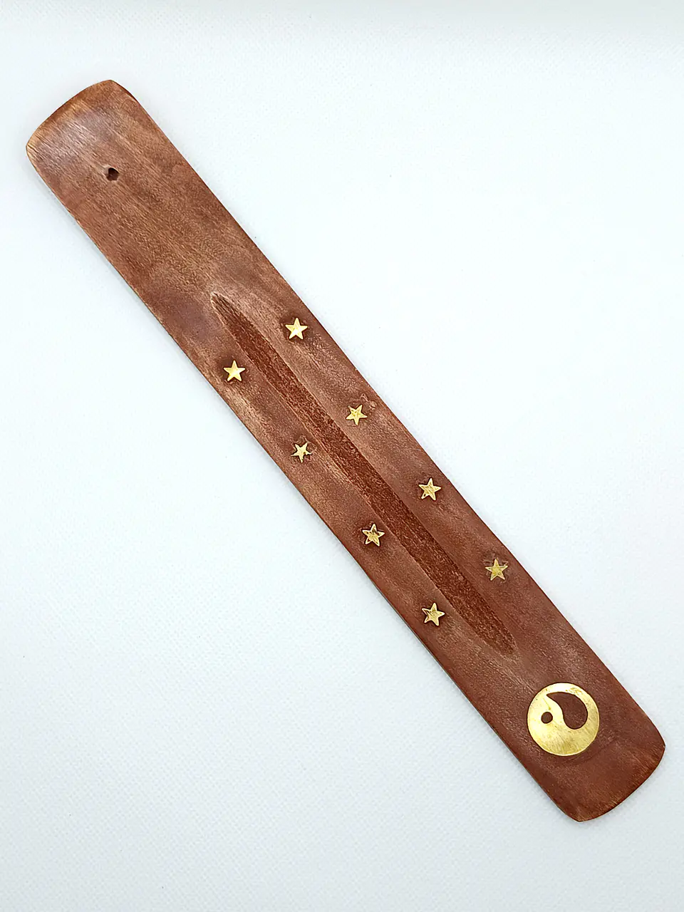 Queimadores de Incenso Brass Inlay - Madeira de Manga 7