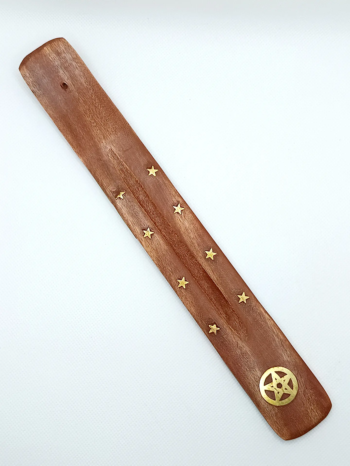Queimadores de Incenso Brass Inlay - Madeira de Manga 9