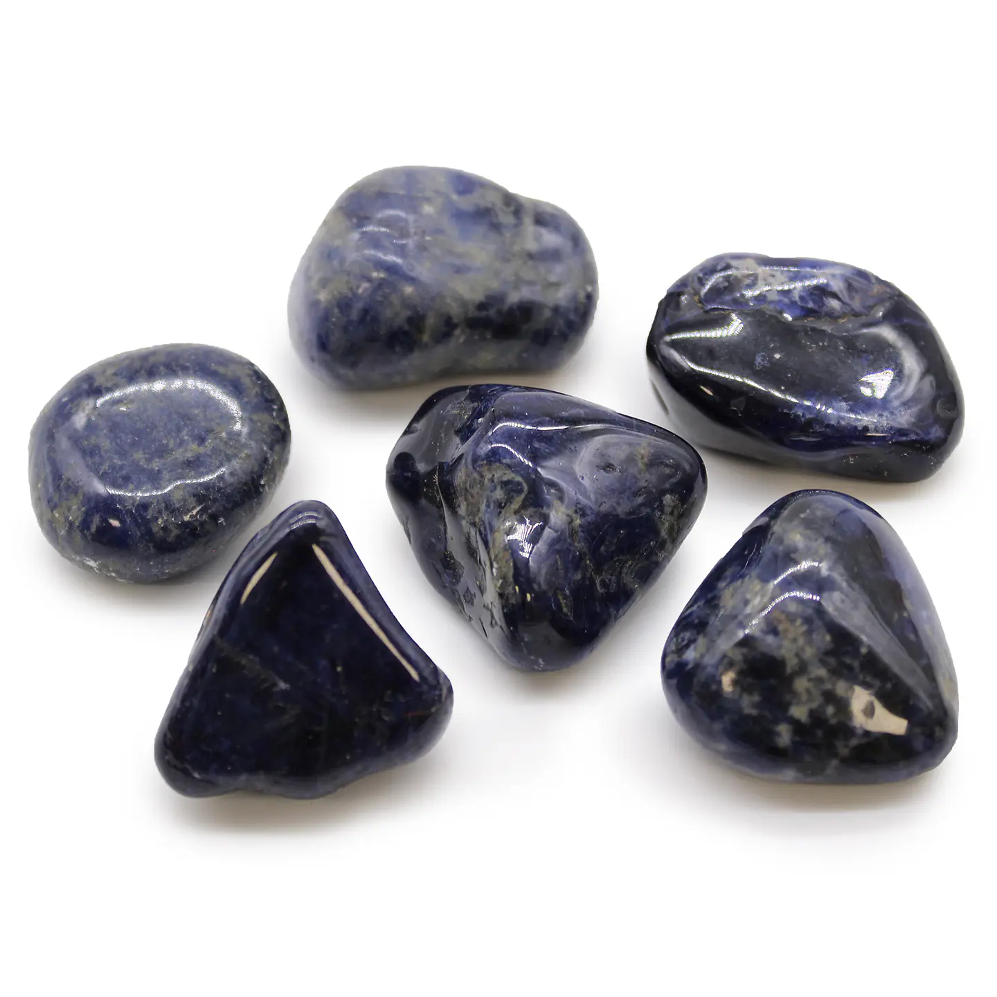 Pedra Rolada Grande - Sodalite - Azul Puro (3-4cm) 1