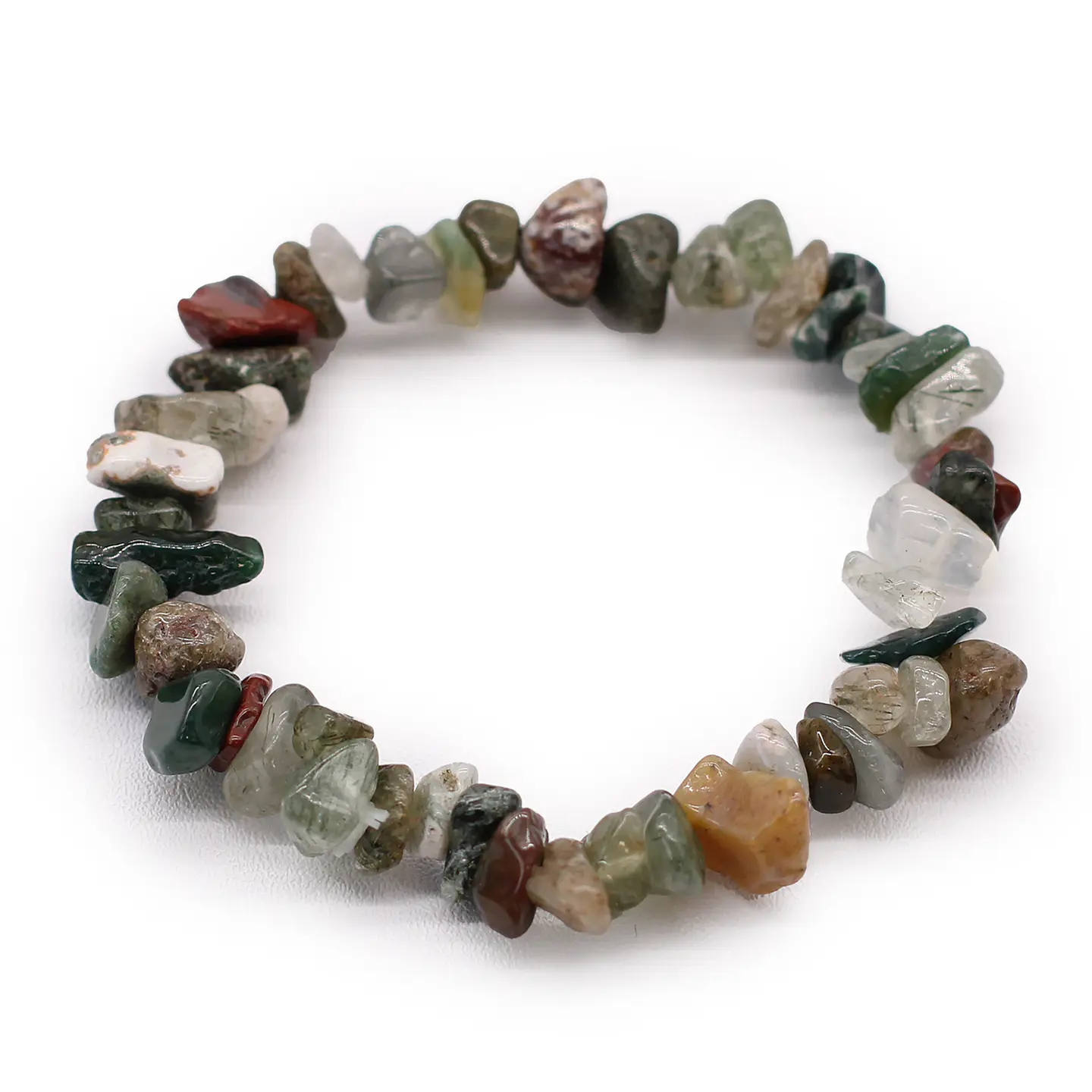 Pulseira de Gemas - Ágata Musgo 1
