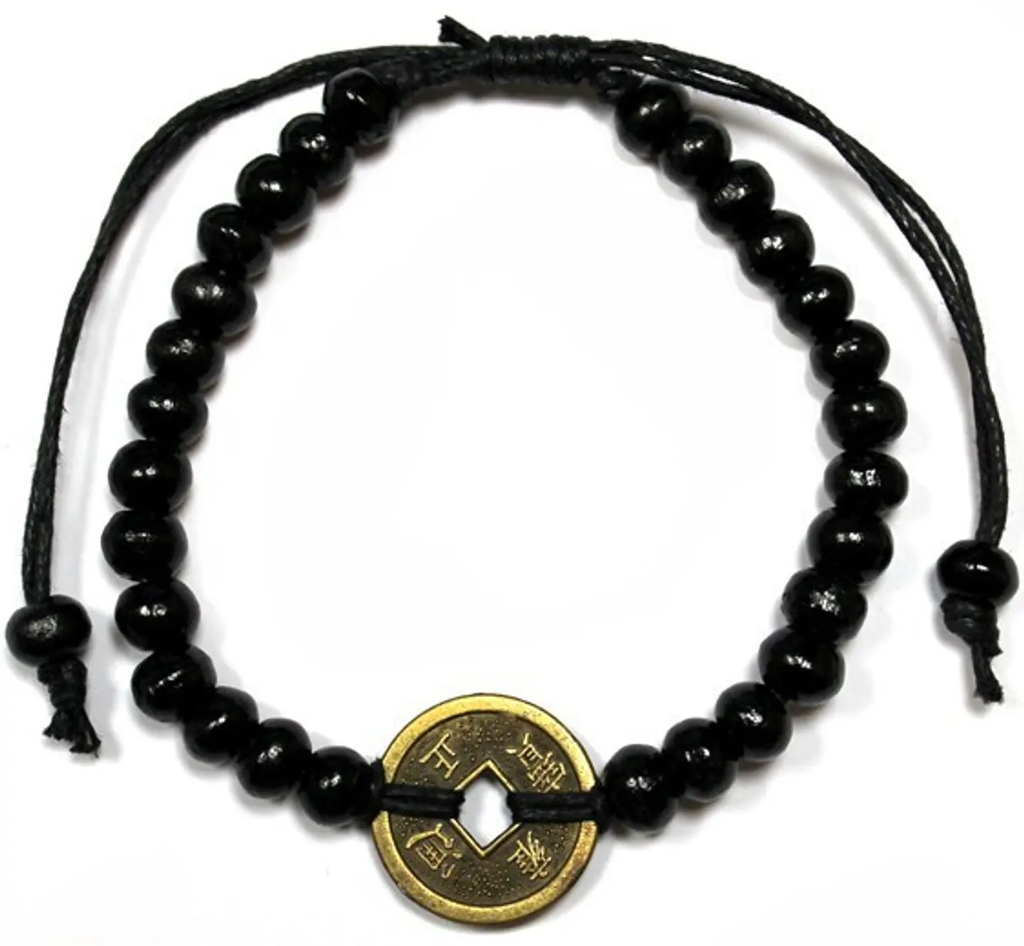 Pulseira Feng Shui - Moeda da Sorte - Preto 1