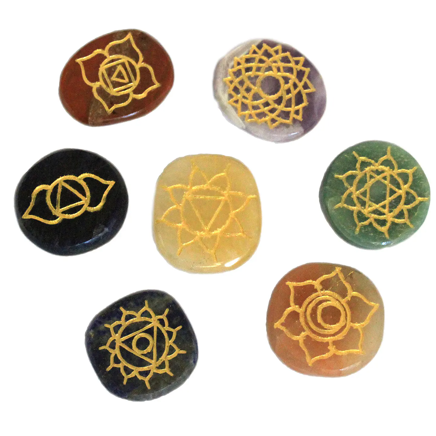Conjunto de Pedras para Alinhamento dos Chakras 2